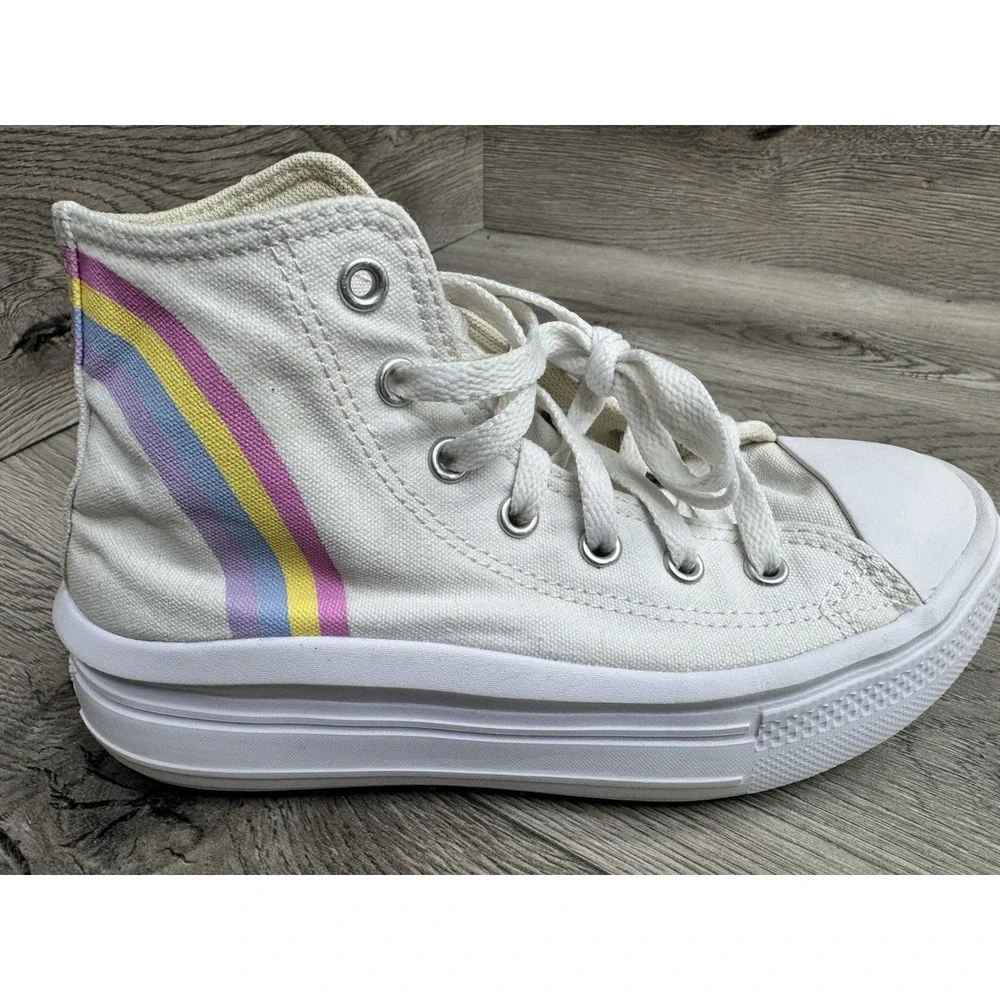 Converse Chuck Taylor All Star Move Platform Girls Sz 3 Rainbow AO4345F